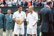 Pete Sampras and Andre Agassi at the The Championships - Wimbledon 1999 - Source: Getty